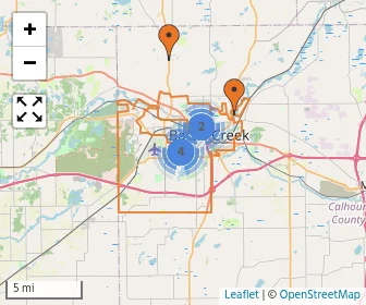 Area schools map